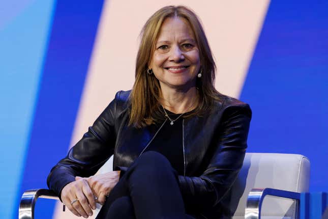 Mary Barra, Chair and CEO of General Motors Company speaks at the 2022 Milken Institute Global Conference in Beverly Hills, California, U.S., May 2, 2022.