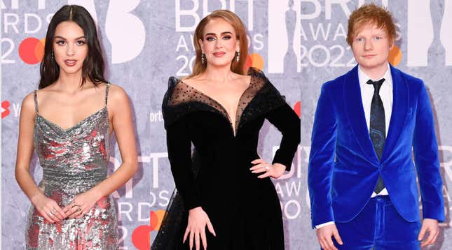 Image for article titled The 2022 Brit Awards Red Carpet: Sequins, A Whole Lot of Black, and Adele