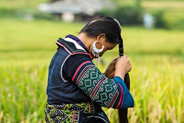A Hmong woman.