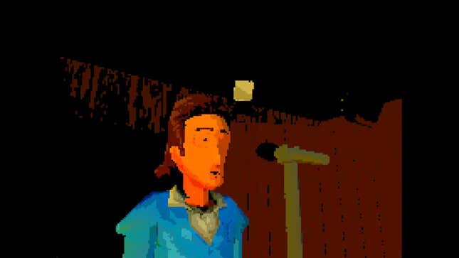 A Nothing, Forever image of Larry doing his best stand-up comedy routine.