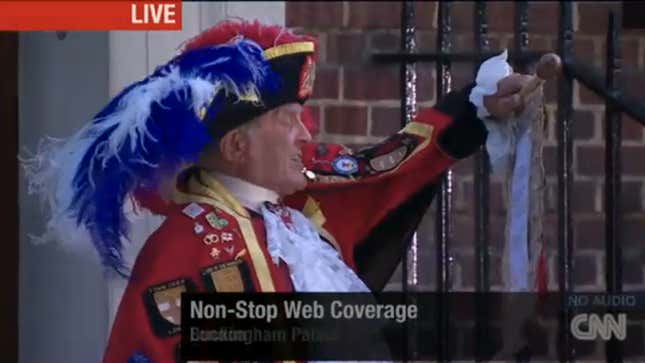 Image for article titled This image sums up all the pomp and circumstance around the royal baby
