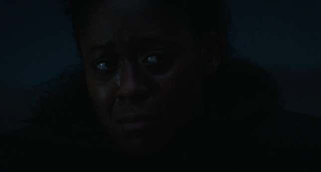 Reva crying.