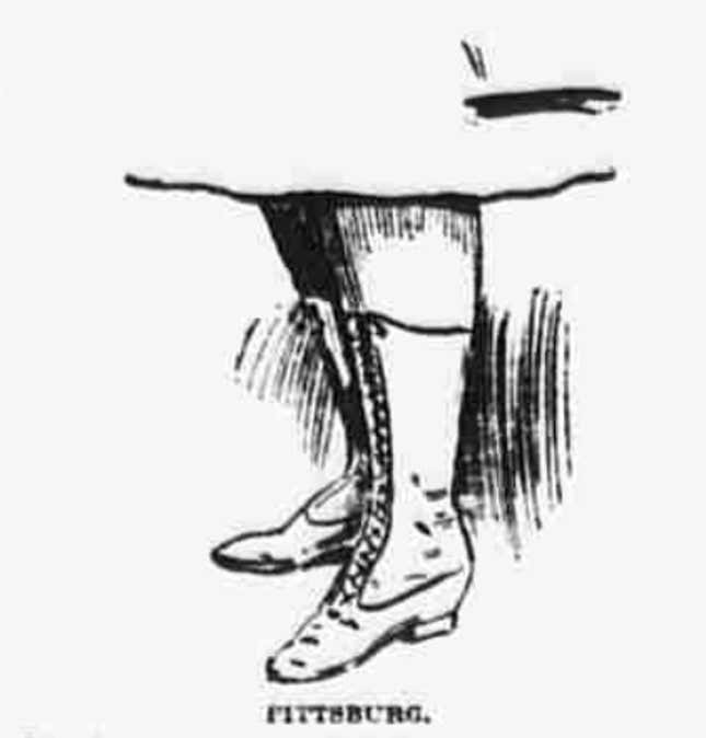 Drawing of lady's legs in bikewear