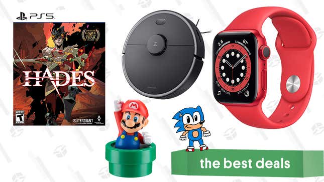 Image for article titled Friday&#39;s Best Deals: Roborock S4 Max Robot Vacuum, Apple Watch Series 6, Super Mario Bluetooth Speaker, Hades, and More