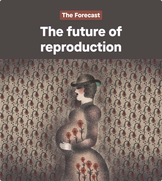The future of reproduction, a stylized image for The Forecast email.