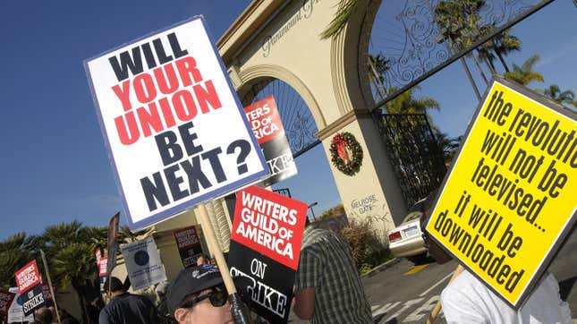 If there is a writers strike, it won't look like 2007