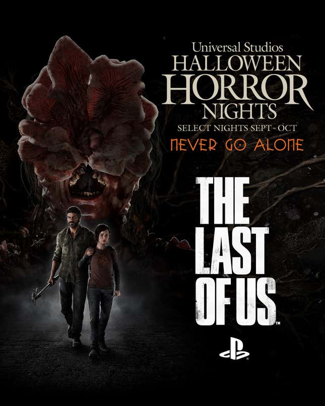 The Last of Us Halloween Horror Nights 2023 Ellie, Joel and Clicker