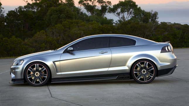 A photo of the silver Holden Coupe 60 concept car. 