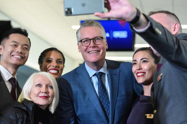 Ed Bastian, CEO of Delta Airlines, wearing some admittedly pretty snazzy glasses