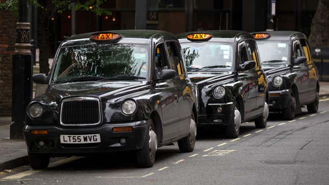 Three London Taxis parked up