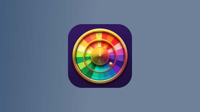 The Web Roulette! app logo (featuring a rainbow-hued roulette wheel) on a gray background