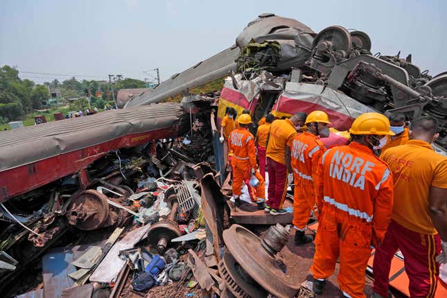 Image for article titled India&#39;s Deadliest Train Crash In Two Decades Kills 275, Injures Over 1,200