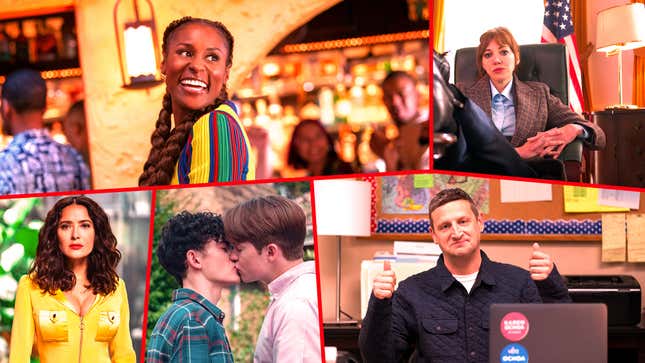 Clockwise from top left: Insecure (Photo: Glen Wilson/HBO), Cunk On Earth (Photo: Jonathan Browning), I Think You Should Leave With Tim Robinson (Photo: TERENCE PATRICK/NETFLIX), Heartstopper (Photo: Samuel Dore/Netflix), Black Mirror (Photo: Nick Wall/Netflix) 