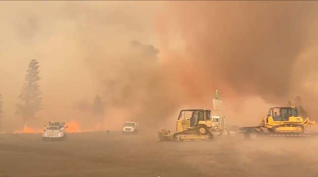 A video of a fire whirl from the Tennant Fire on June 29th in California.