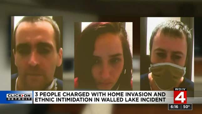 Image for article titled 3 Suspects Charged in Home Invasion of Black Family in Michigan; Family Says Racial Slurs Were Shouted