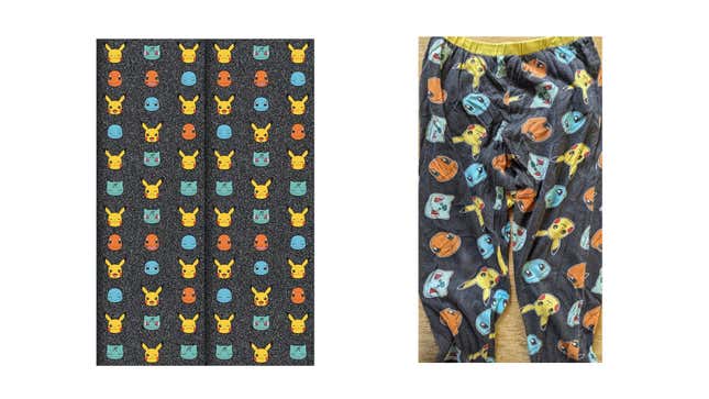 Pokemon-Griptape und Pyjama.