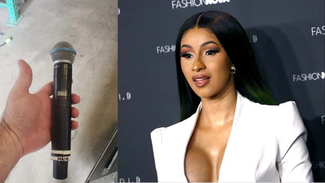 Image for article titled The Microphone Cardi B Threw at a Fan Is Up for Sale on eBay if You Have $100,000