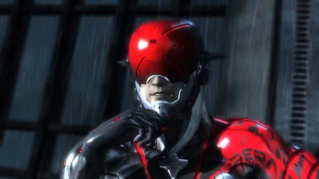 A Metal Gear Rising: Revengeance screenshot showing the nihilistic magnetic antagonist Monsoon pontificating on the nature of memes.