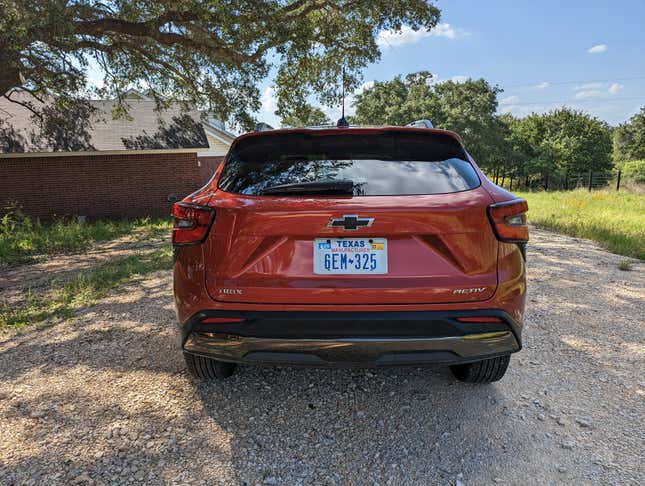 A rear view of the 2024 Chevy Trax