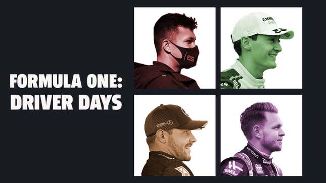 A reworked version of the Demon Days album cover with F1 drivers in place of the Gorillaz. 