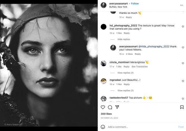 Imagen para el artículo titulado Un famoso fotógrafo de Instagram confiesa que sus imágenes las generaba una IA