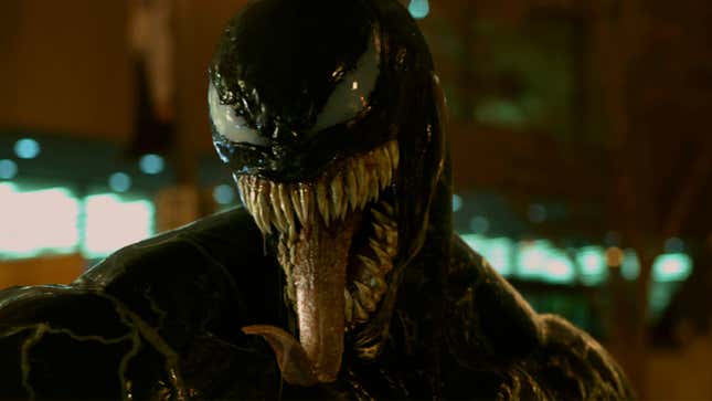 Tom Hardy (underneath CGI) as Venom in Venom