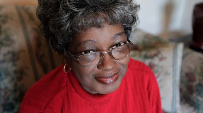 Claudette Colvin, pictured here on Feb. 5, 2009, was the first to refuse to give up her seat and move to the back of a segregated Alabama bus, and was convicted of assaulting a police officer while being arrested.
