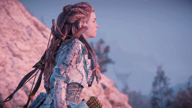 Aloy stares into the distance in Horizon Forbidden West on PS5.