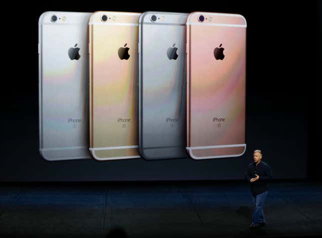 The colors of the iPhone.