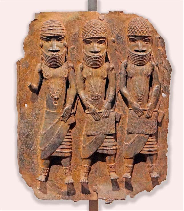 Benin’s bronze sculptures were looted, then auctioned centuries later.
