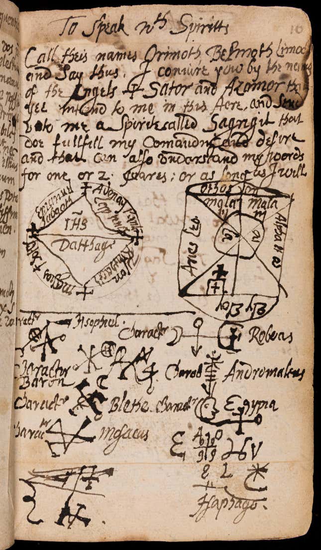 Image for article titled Can you read this spellbook for 17th-century witches? This library has a job for you