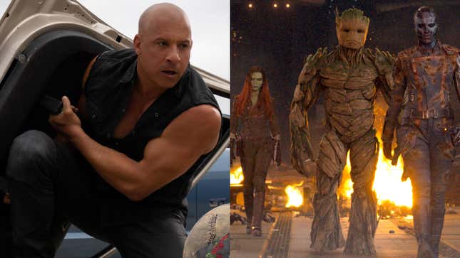 Vin Diesel in Fast X, Groot in Guardians Of The Galaxy Vol. 3