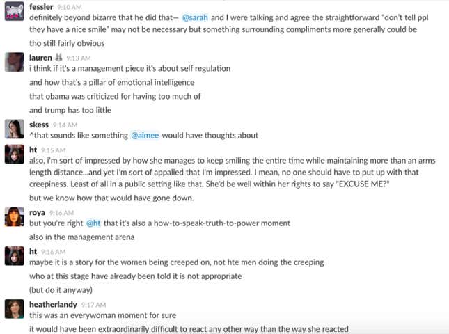 Image for article titled Your company’s Slack is probably sexist