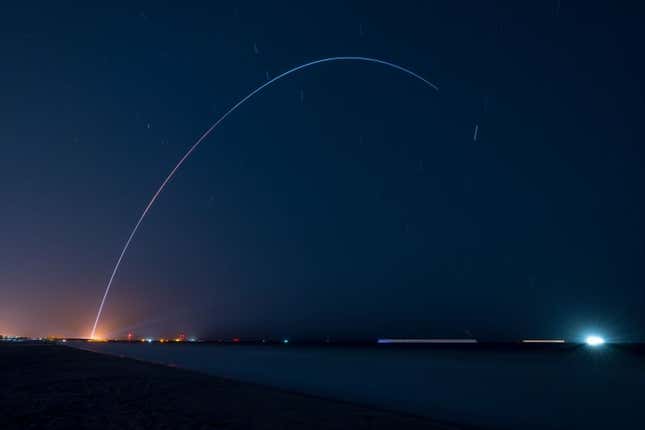 Time lapse photo of Terran R launch, March 23, 2023.