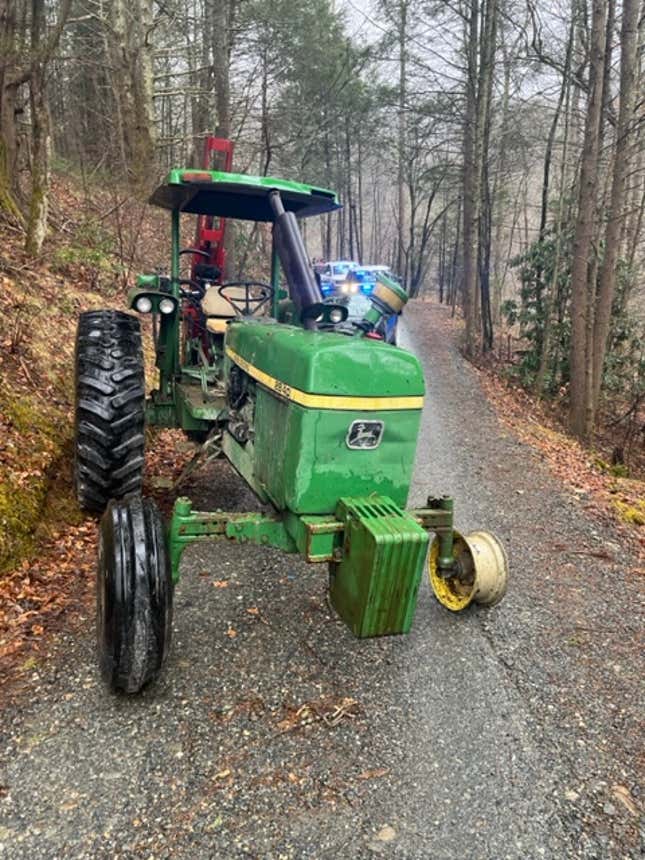 Image for article titled Watch a Farm Tractor Lead Cops on a 20-MPH Chase Through Boone, North Carolina