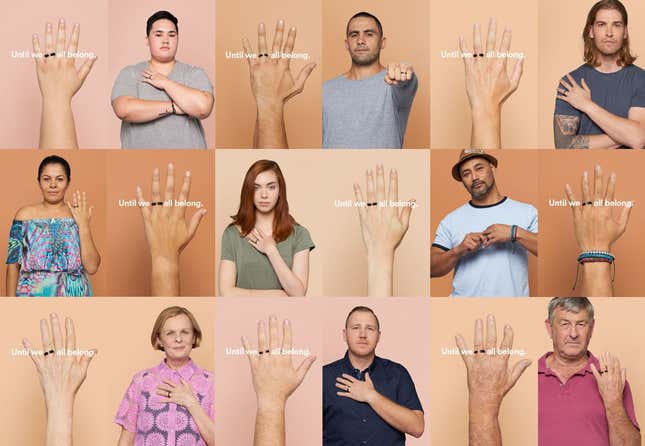 Airbnb’s “Until we all belong” campaign supporting marriage equality in Australia.