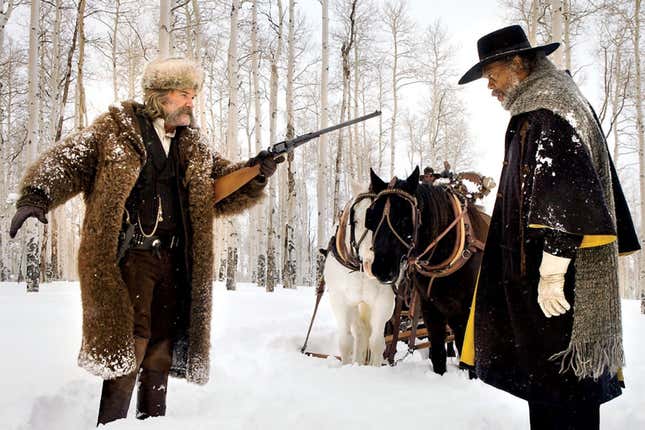 Kurt Russel and Samuel L. Jackson in "The Hateful Eight"