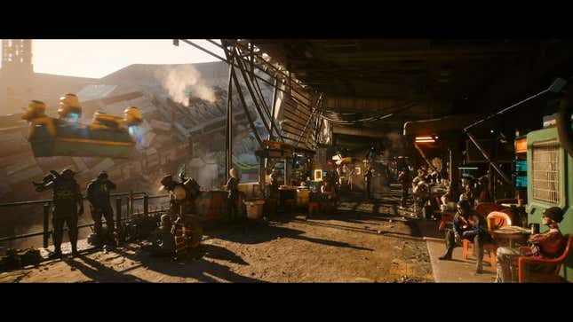An unknown loacation is shown off in Cyberpunk's latest trailer.