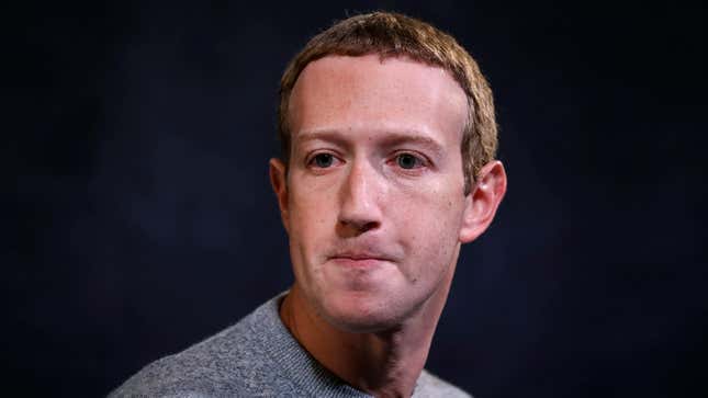 Image for article titled Mark Zuckerberg Worried Facebook Listening To Him After Being Pushed Shirt That Says ‘I Just Laid Off 10,000 Employees’