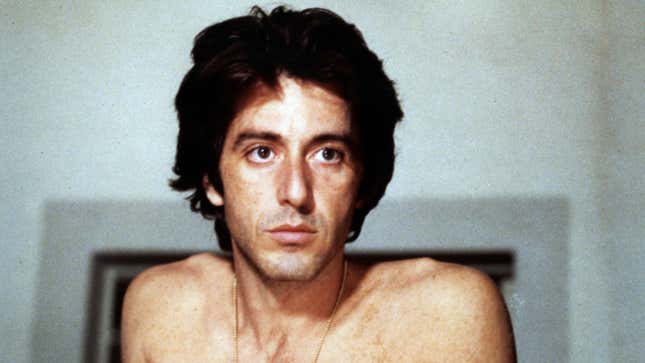A young, shirtless Al Pacino in Dog Day Afternoon.