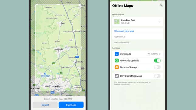 Image for article titled How to Download Maps on Your Phone to Travel Offline