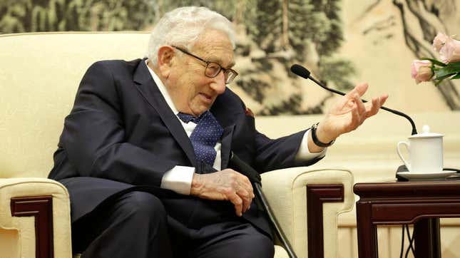 Image for article titled Henry Kissinger, the Man Who Nearly Started WWIII, Is Making Bonkers Predictions About How ChatGPT Will Upend Reality