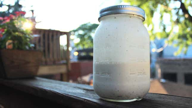 jar of white bar-be-que sauce
