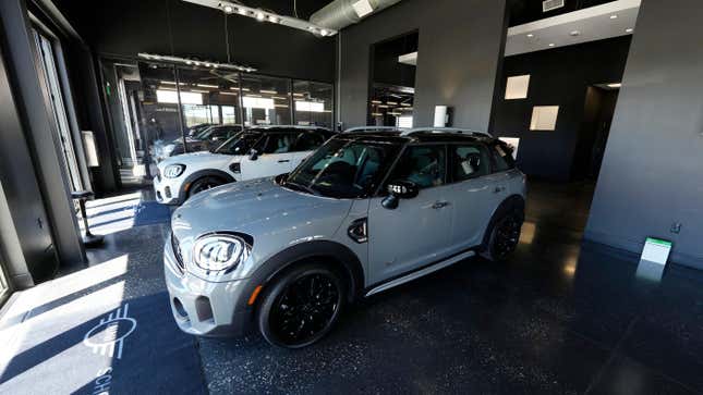 Mini's sitting on dealer showroom floor