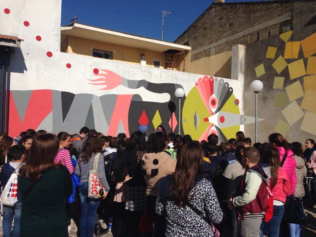 Coming together in Casapesenna. (Source: Luca Palermo via The Conversation)
