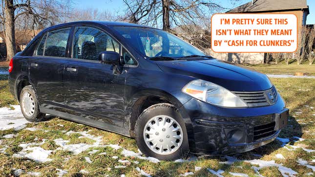 Image for article titled I Bought The Cash For Clunkers Car: The Cheapest New Car In America In 2009. And It&#39;s Weird.