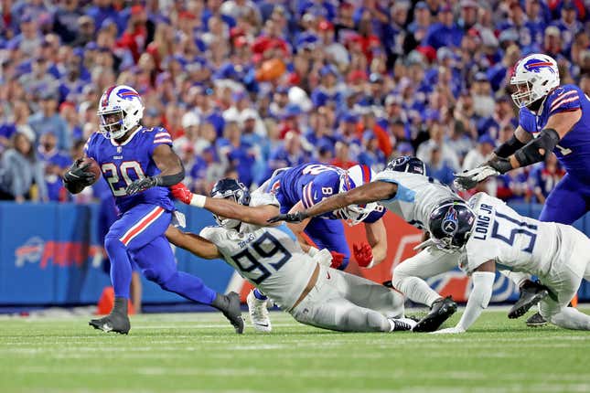 The Buffalo Bills trounced the Tennessee Titans