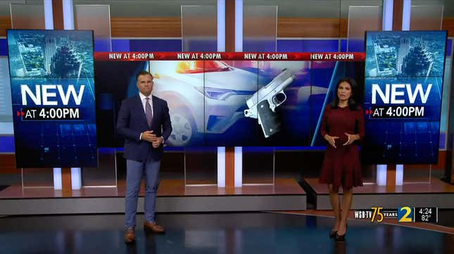 News anchors talking about the gun theft issue