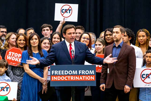 Image for article titled Florida Professors Are Trying to Stop Gov. DeSantis From Reviving The &quot;Stop W.O.K.E.&quot; Act