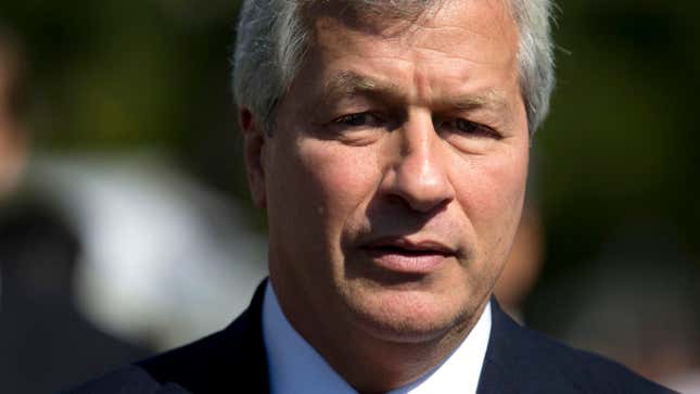 Close-up of Jamie Dimon arriving at the White House for a meeting